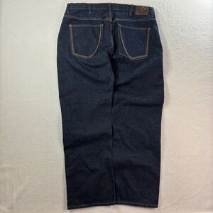 Y2K Sean John Baggy Jeans Men 38x33 Blue Dark Wash Premium Loose Skater Straight